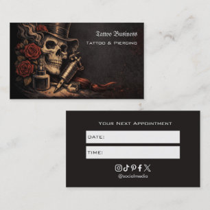 Tattoo Salon Appointment Reminder Business Card