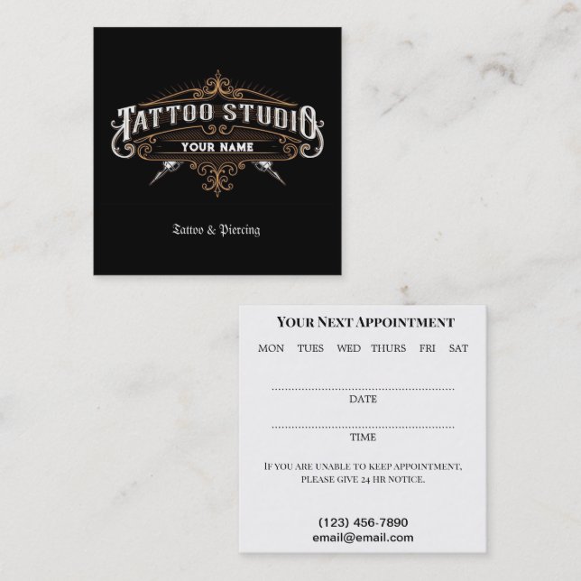 Tattoo Salon Business Card (Front/Back)
