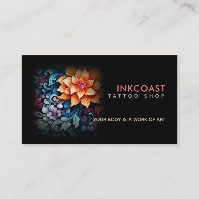Tattoo Shop Slogans Business Cards (Front)