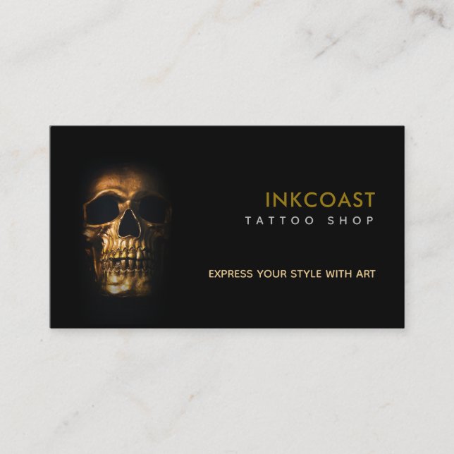 Tattoo Shop Slogans Business Cards (Front)