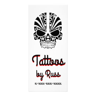 Tattoo Skull Rack Card