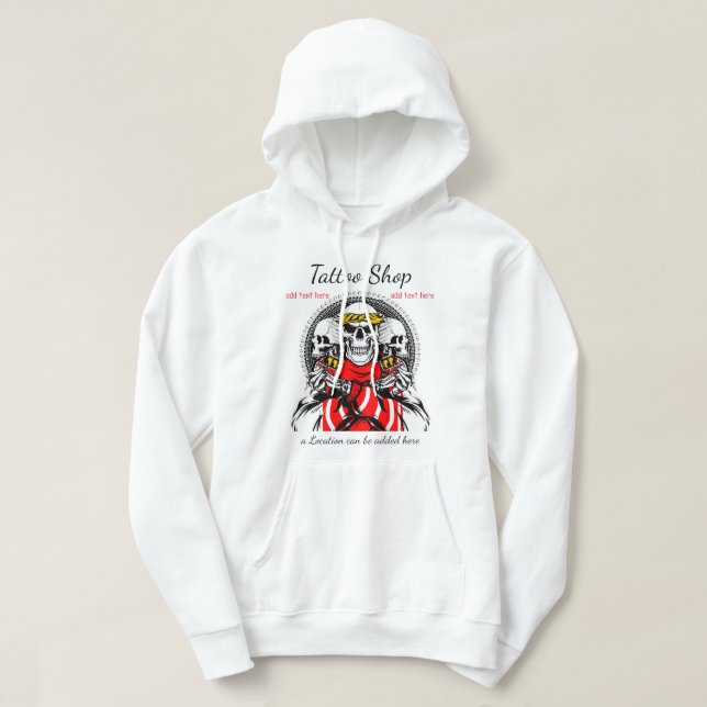 Tattoo Studio Basic Hooded Sweatshirt (Design Front)