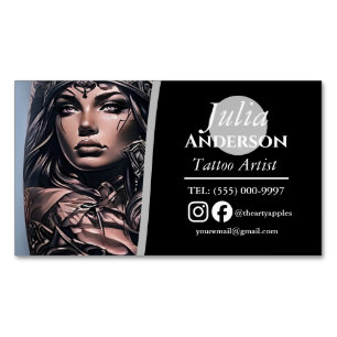 Tattoo Studio Black Photo Business Card