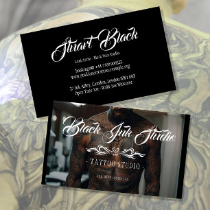 Tattoo Studio Business Card Editable Template
