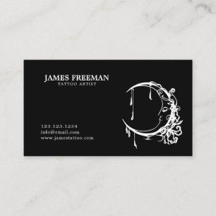 Tattoo Studio Dark Tattooing Logo Tattoo Artist Business Card