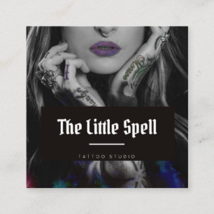 Tattoo Studio / Tattoo Artist Square Business Card