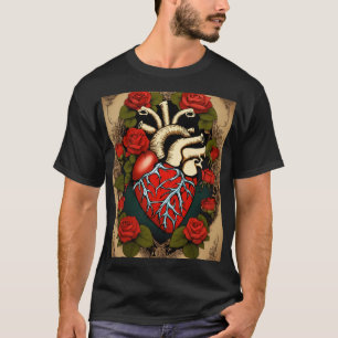 Tattoo-Style Apple Love – Squeezed with Passion T-Shirt