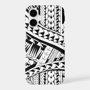 Tattoo style case with Samoan inspired patterns