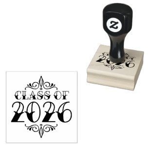 Tattoo Style Class of 2026 Graduation Rubber Stamp