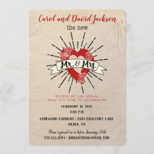 Tattoo Style Elopement Announcement and Party