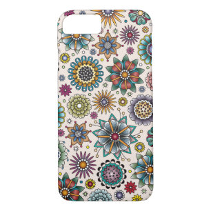 Tattoo Style Flower Doodle Pattern iPhone 8/7 Case
