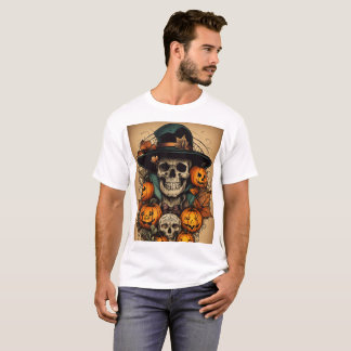 Tattoo-Style Halloween Art: Spooky & Bold Designs T-Shirt