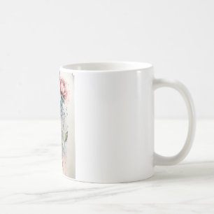 **Tattoo Style Jellyfish with Floral Tentacles - B Coffee Mug