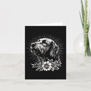 Tattoo Style Lover Briard Retro Dog _1  Card