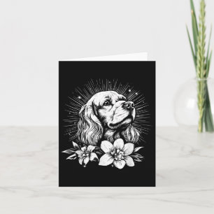 Tattoo Style Lover Er Spaniel Retro Dog _1 Card