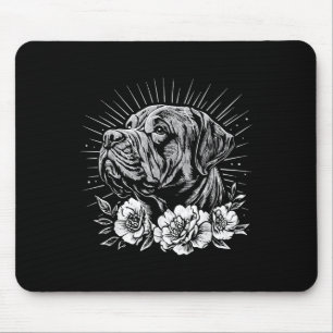 Tattoo Style Lover Mastiff Retro Dog _1 Mouse Pad