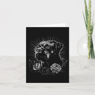 Tattoo Style Lover Rottweiler Retro Dog Card