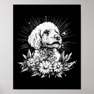 Tattoo Style Lover Spanish Water Retro Dog _1 Poster