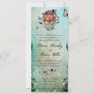 Tattoo Style Muerte Skull and Flourishes Invite