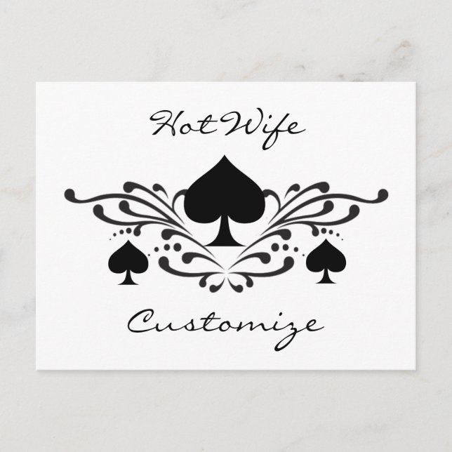 Tattoo-style Scroll Black Spades Thunder_Cove Postcard (Front)