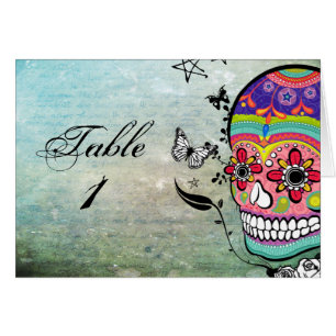 Tattoo Sugar Skull Muerte WeddingTable Place Cards