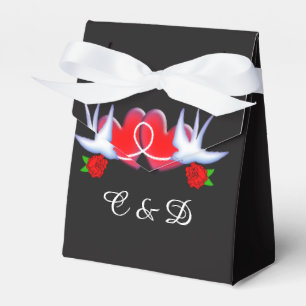 Tattoo Swallow Hearts And Roses Design Favour Box