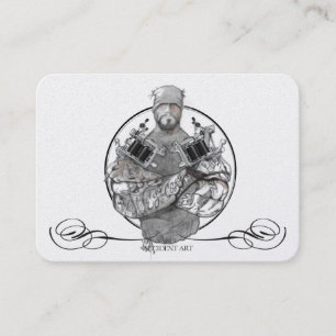 Tattoo Template Mighty, 3.5" x 2.5" Business Car Business Card