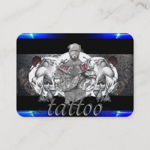 Tattoo Template Mighty, 3.5" x 2.5" Business Car Business Card