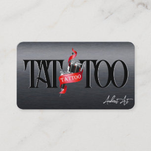 Tattoo Template Mighty, 3.5" x 2.5"   Business Car Card