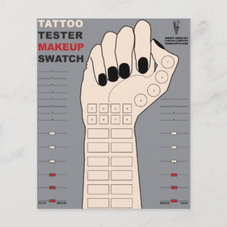 Tattoo Tester Makeup Swatch (Customise Arm Colour) Flyer