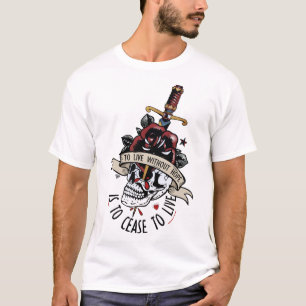 Tattoo to_live_without_hope_ tete de mort skull T-Shirt