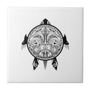 Tattoo Tribal Turtle Tile