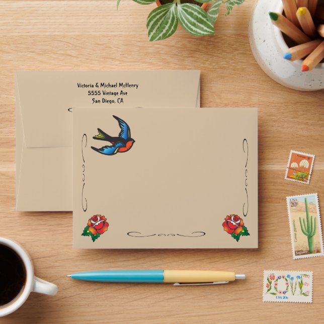 Tattoo Wedding Envelope (Desk)
