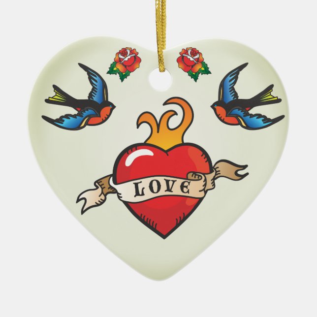 Tattoo Wedding Favours Ornament (Front)