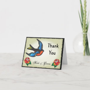 Tattoo Wedding Thank You Note Card