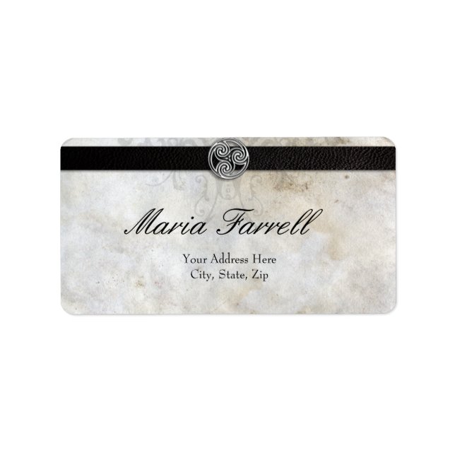 Tattoo Winged Heart Gaelic Irish Tattoo  Design Label (Front)