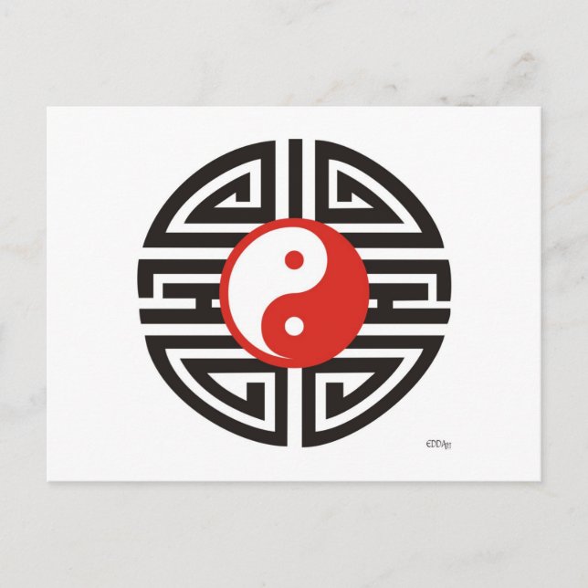 Tattoo Yin & Yang Postcard (Front)
