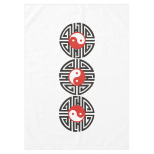 Tattoo Yin & Yang + your background colour & Ideas Tablecloth