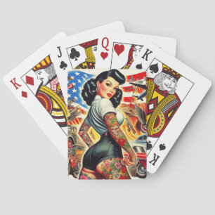 Tattooed American Pin-up Playing Cards