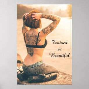 Tattooed and Beautiful Poster