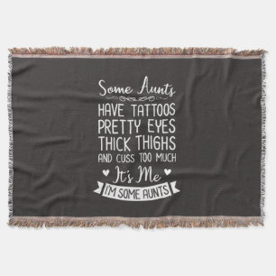 Tattooed Aunt Throw Blanket
