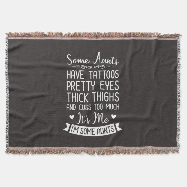Tattooed Aunt Throw Blanket (Front)