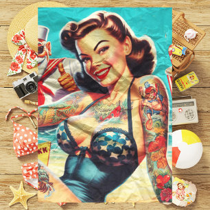 Tattooed Beach Pin-up Tissue Paper