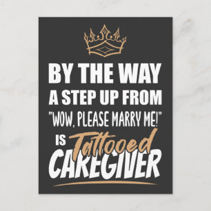 Tattooed Caregiver is the Ultimate in Appeal. Gift Postcard