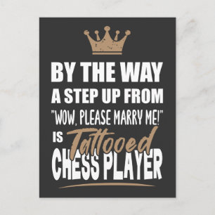 Tattooed Chess Player is the Ultimate in Appeal Postcard