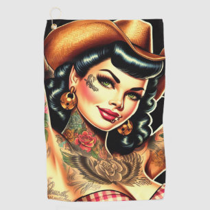 Tattooed Country Girl Golf Towel