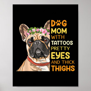 Tattooed Dog Mum Temporary Tattoos Inked Tattooed Poster
