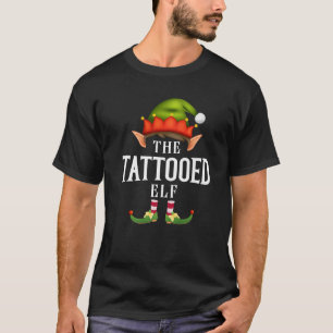 Tattooed Elf Group Funny Christmas Pajama Party Pr T-Shirt