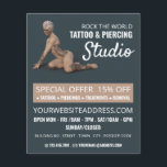 Tattooed Female, Tattoo & Body Piercing Studio Flyer<br><div class="desc">Tattooed Female,  Tattoo & Body Piercing Studio Advertising Flyers By The Business Card Store.</div>