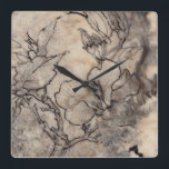 Tattooed Floral I Square Wall Clock<br><div class="desc">Floral</div>